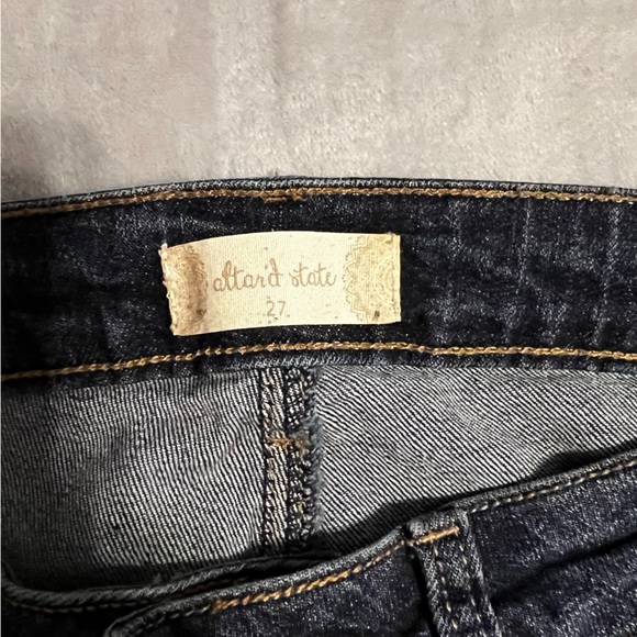 Altar'd State Women Blue Jeans Size 27 Distressed‎ Straight Leg Cotton/rayon EUC - Picture 4 of 6